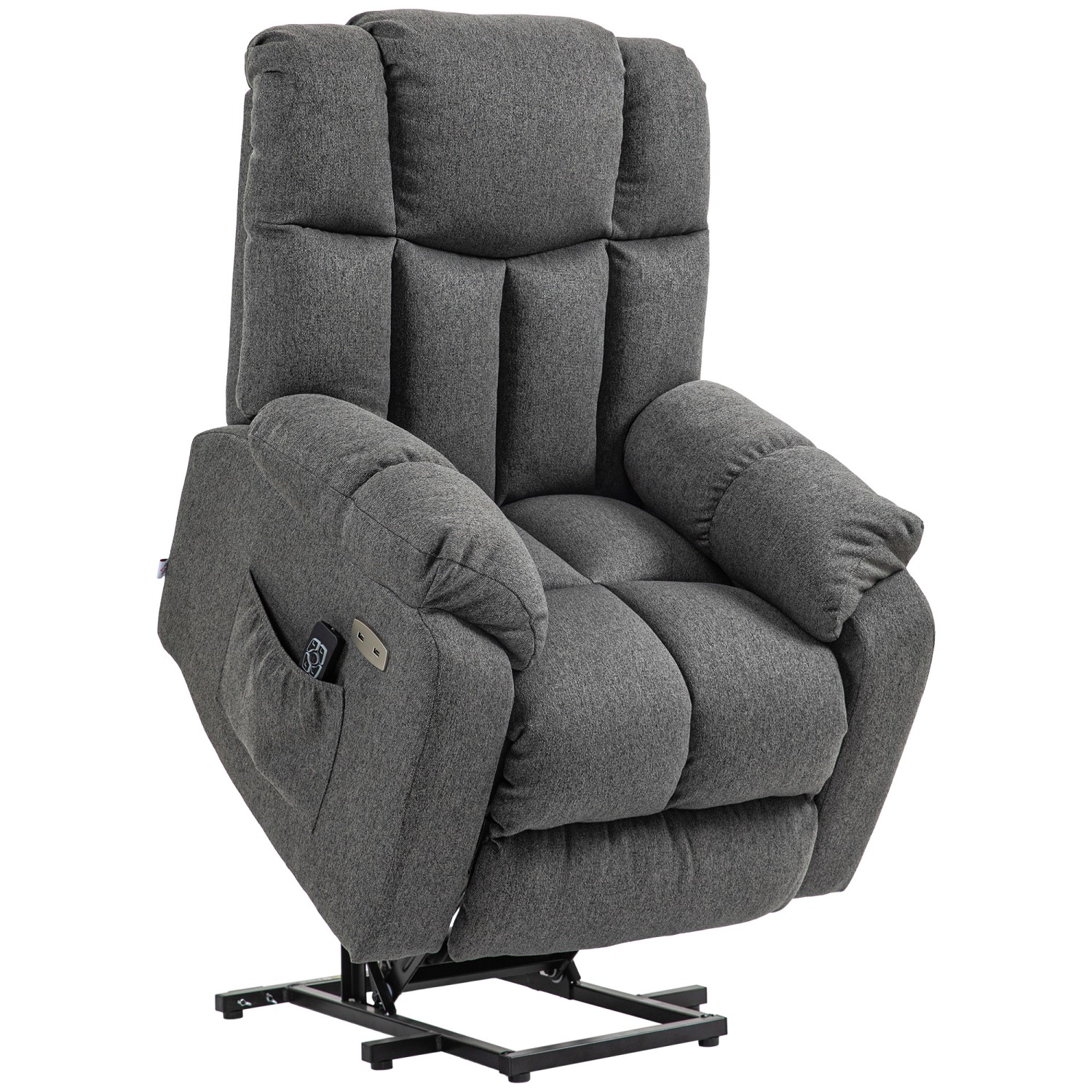 HOMCOM Fernsehsessel mit Aufstehhilfe Polyester Stahl Dunkelgrau HOMCOM Fernsehsessel mit Aufstehhilfe Polyester Stahl Dunkelgrau von HOMCOM