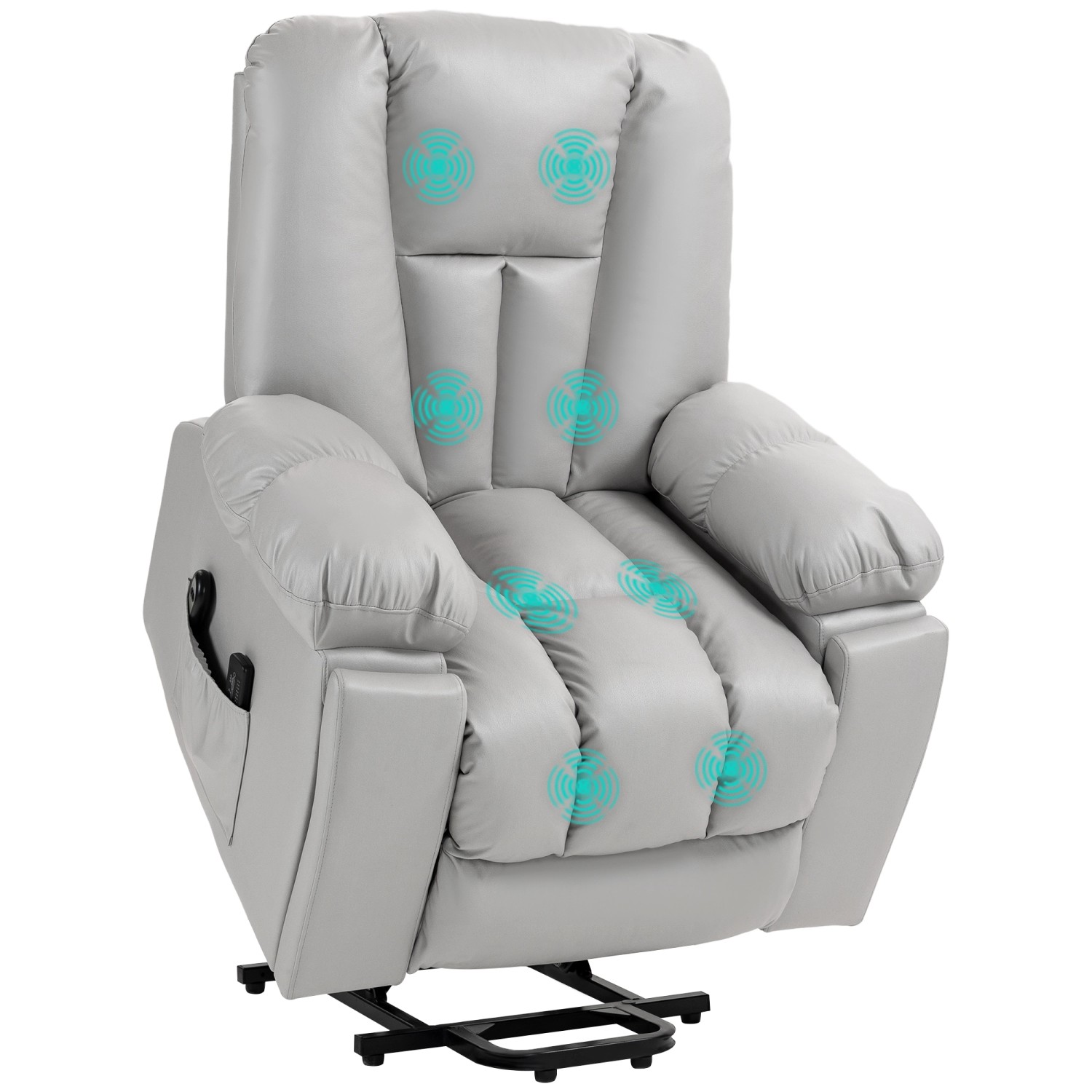 HOMCOM Fernsehsessel mit Liegefunktion Vibrationsmassage Massagesessel Hellgrau HOMCOM Fernsehsessel mit Liegefunktion Vibrationsmassage Massagesessel Hellgrau von HOMCOM