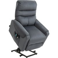 HOMCOM Fernsehsessel mit Massagefunktion und Aufstehhilfe, elektrisch verstellbar mit Heizung und Liegefunktion, dunkelgrau, 79 x 97 x 103 cm   Aosom.de von HOMCOM