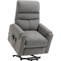HOMCOM Fernsehsessel mit Massagefunktion und Aufstehhilfe, elektrisch verstellbar mit Heizung und Liegefunktion, dunkelgrau, 79 x 97 x 103 cm   Aosom.de von HOMCOM