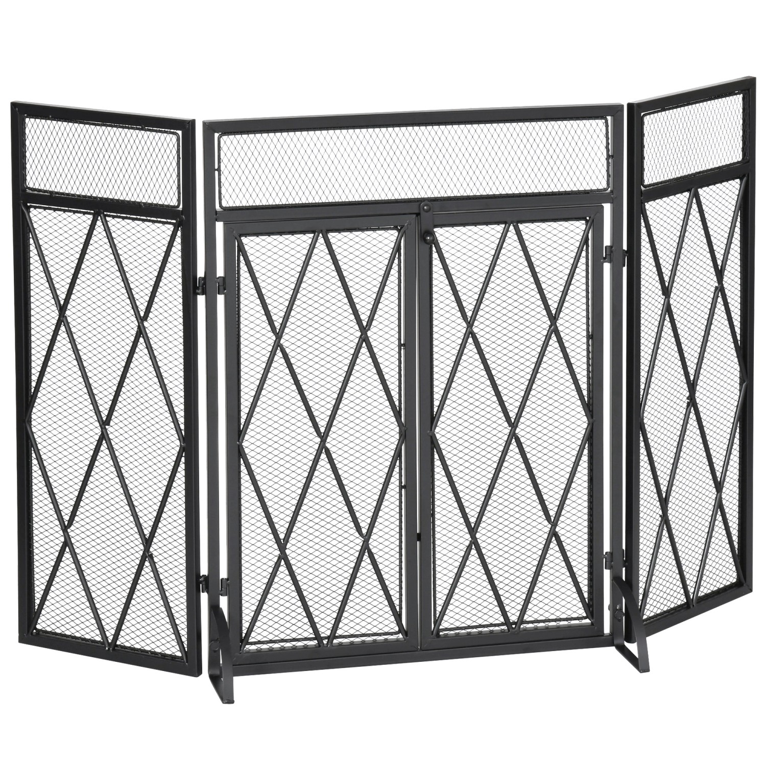 HOMCOM Funkenschutzgitter 3Tlg. mit Schmiedeeisen 120 x 79 cm HOMCOM Funkenschutzgitter 3Tlg. mit Schmiedeeisen 120 x 79 cm von HOMCOM