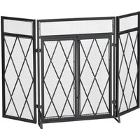 HOMCOM Funkenschutzgitter 3tlg. Kaminschirm aus Schmiedeeisen, Metall schwarz 120 x 79 cm, elegantes Design für sicheren Kamin Aosom.de HOMCOM Funkenschutzgitter 3tlg. Kaminschirm aus Schmiedeeisen, Metall schwarz 120 x 79 cm, elegantes Design für sicheren Kamin Aosom.de von HOMCOM