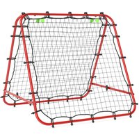 HOMCOM Fußball Rebounder rot Stahl B/H/L: ca. 95x90x100 cm von HOMCOM
