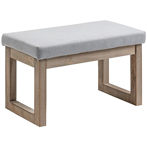 HOMCOM Fußbank Fußhocker Polsterhocker mit Leinenoptik, Sitzhocker mit Holzbeine, Eingangbank für Wohnzimmer, Schlafzimmer, Grau, 68 x 38 x 42 cm HOMCOM Fußbank Fußhocker Polsterhocker mit Leinenoptik, Sitzhocker mit Holzbeine, Eingangbank für Wohnzimmer, Schlafzimmer, Grau, 68 x 38 x 42 cm von HOMCOM