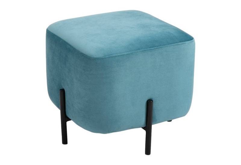HOMCOM Fußhocker Fußstütze gepolstert (Fußbank, 11 St., Sitzhocker), Türkis 44,5 x 44,5 x 41,5 cm von HOMCOM