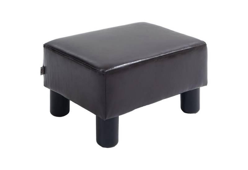 HOMCOM Fußhocker Beinstütze Sitzhocker Eingangbank (Bank Sitzbank, 1 St., Rückenfreier Hocke), Schwarz 40 x 30 x 24 cm von HOMCOM