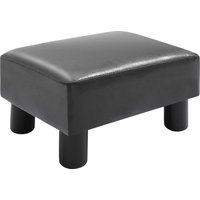 HOMCOM Chesterfield Hocker Sitzbank aus Kunstleder Schwarz 40x30x24cm stilvoll & bequem für Wohnzimmer & Flur   Aosom.de von HOMCOM