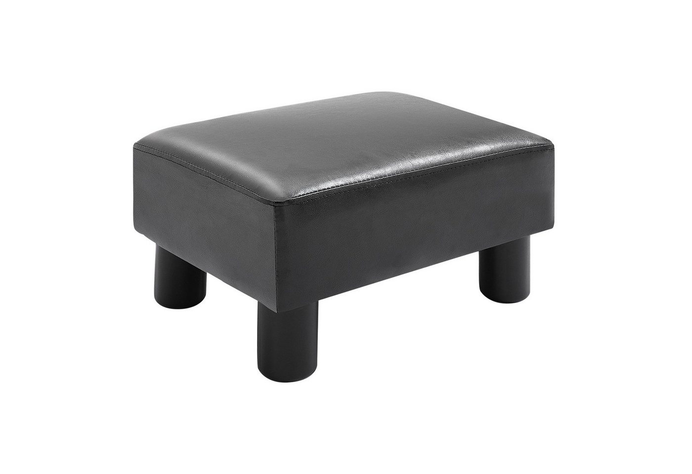 HOMCOM Fußhocker Beinstütze Sitzhocker (Sitzbank, 1 St., Rückenfreier Hocker Bank), Schwarz 40 x 30 x 24 cm von HOMCOM