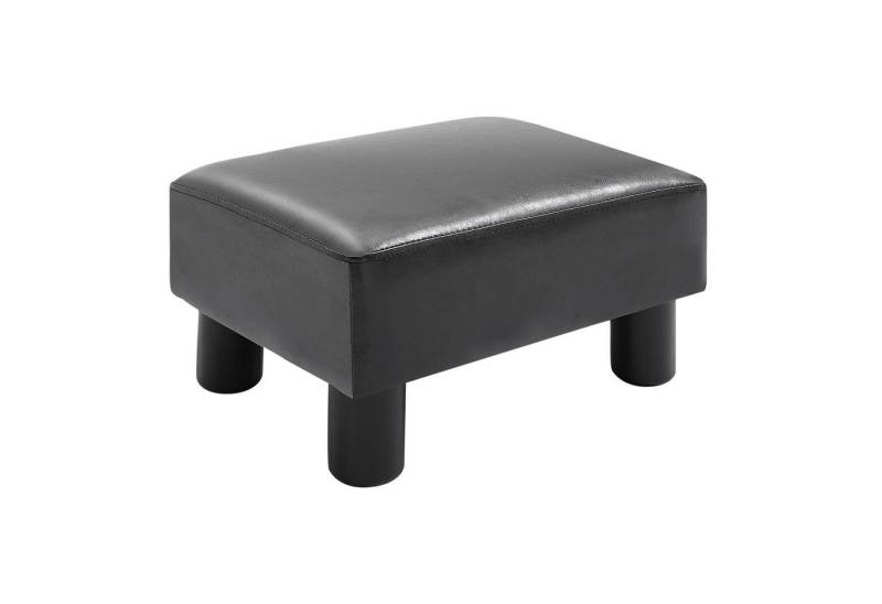 HOMCOM Fußhocker Beinstütze Sitzhocker (Sitzbank, 1 St., Rückenfreier Hocker Bank), Schwarz 40 x 30 x 24 cm von HOMCOM