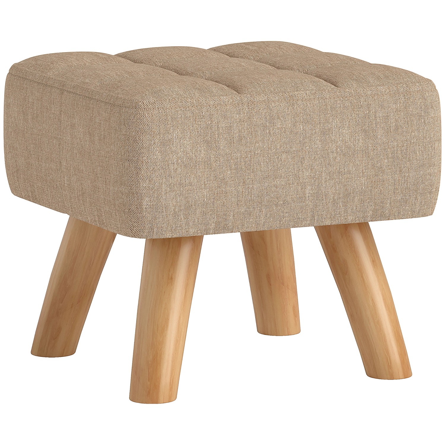 HOMCOM Fußhocker Polyester 27L x 27B x 26H cm Braun von HOMCOM