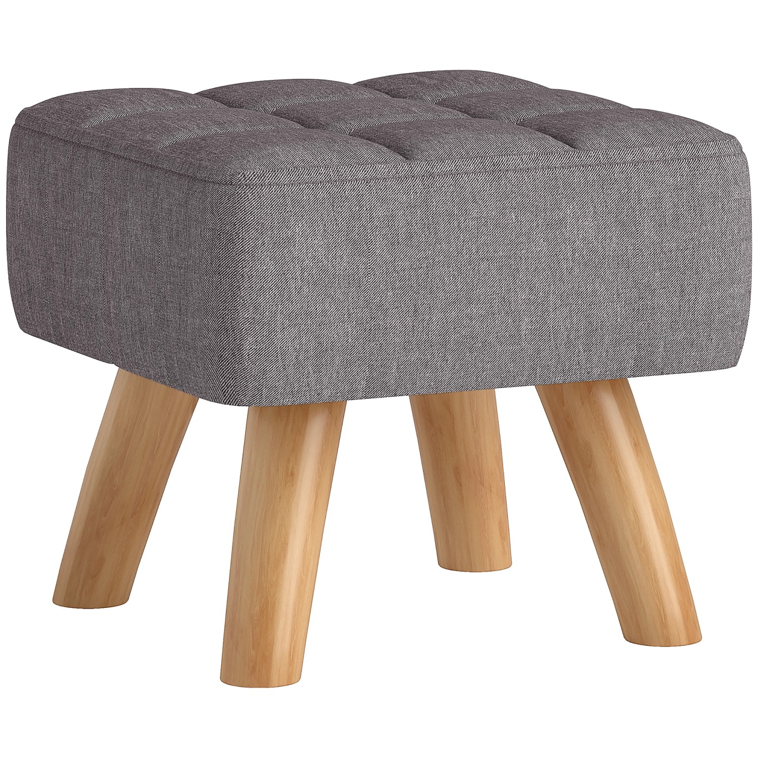 HOMCOM Fußhocker Polyester 27L x 27B x 26H cm Grau von HOMCOM