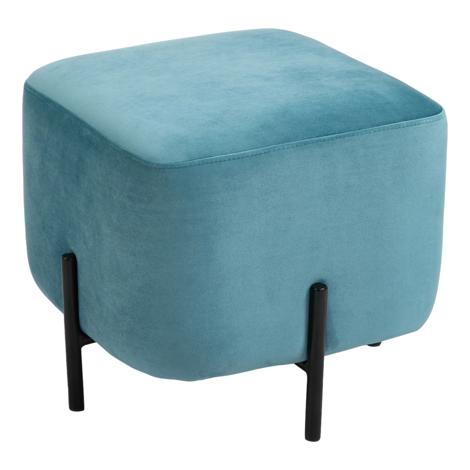 HOMCOM Fußhocker Polyester Stahl Schaumstoff Türkis 44,5 x 44,5 x 41,5cm HOMCOM Fußhocker Polyester Stahl Schaumstoff Türkis 44,5 x 44,5 x 41,5cm von HOMCOM