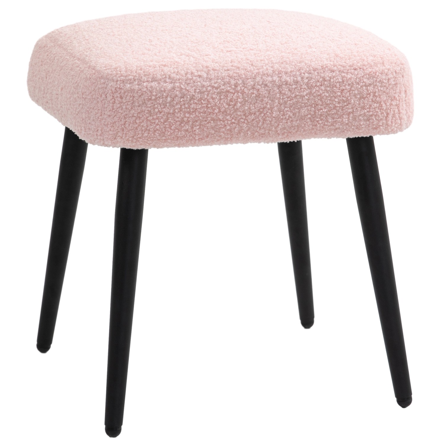 HOMCOM Fußhocker Quadratisch mit Kaschmir-Optik Stahlbeine Rosa 42 x 42 x 47cm HOMCOM Fußhocker Quadratisch mit Kaschmir-Optik Stahlbeine Rosa 42 x 42 x 47cm von HOMCOM