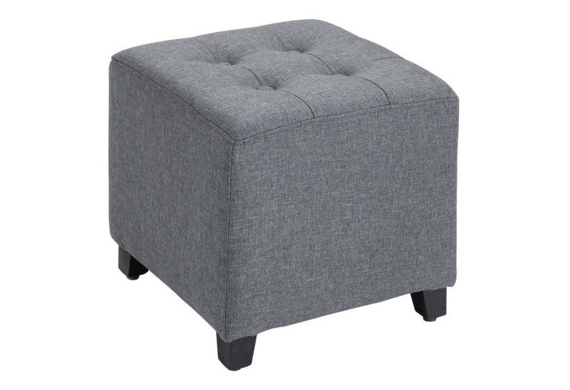 HOMCOM Fußhocker Quadratischer Sitzhocker, (fussbank, 1 St., fusshocker), Grau 35 x 35 x 35 cm von HOMCOM