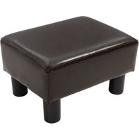 Fußhocker Sitzhocker, Rechteckiger Ottoman, Fußstütze aus Kunstleder von HOMCOM