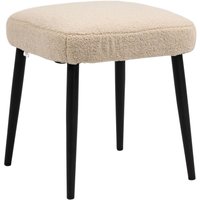 Fußhocker Sitzhocker Quadratischer Schminkhocker mit Kaschmir-Optik von HOMCOM