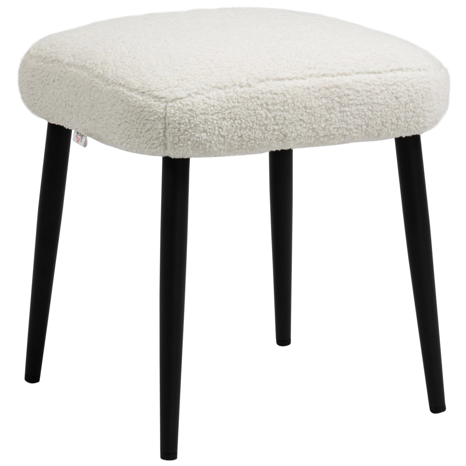 HOMCOM Fußhocker mit Kaschmir-Optik Stahlbeine Cremeweiß 42 x 42 x 47 cm HOMCOM Fußhocker mit Kaschmir-Optik Stahlbeine Cremeweiß 42 x 42 x 47 cm von HOMCOM