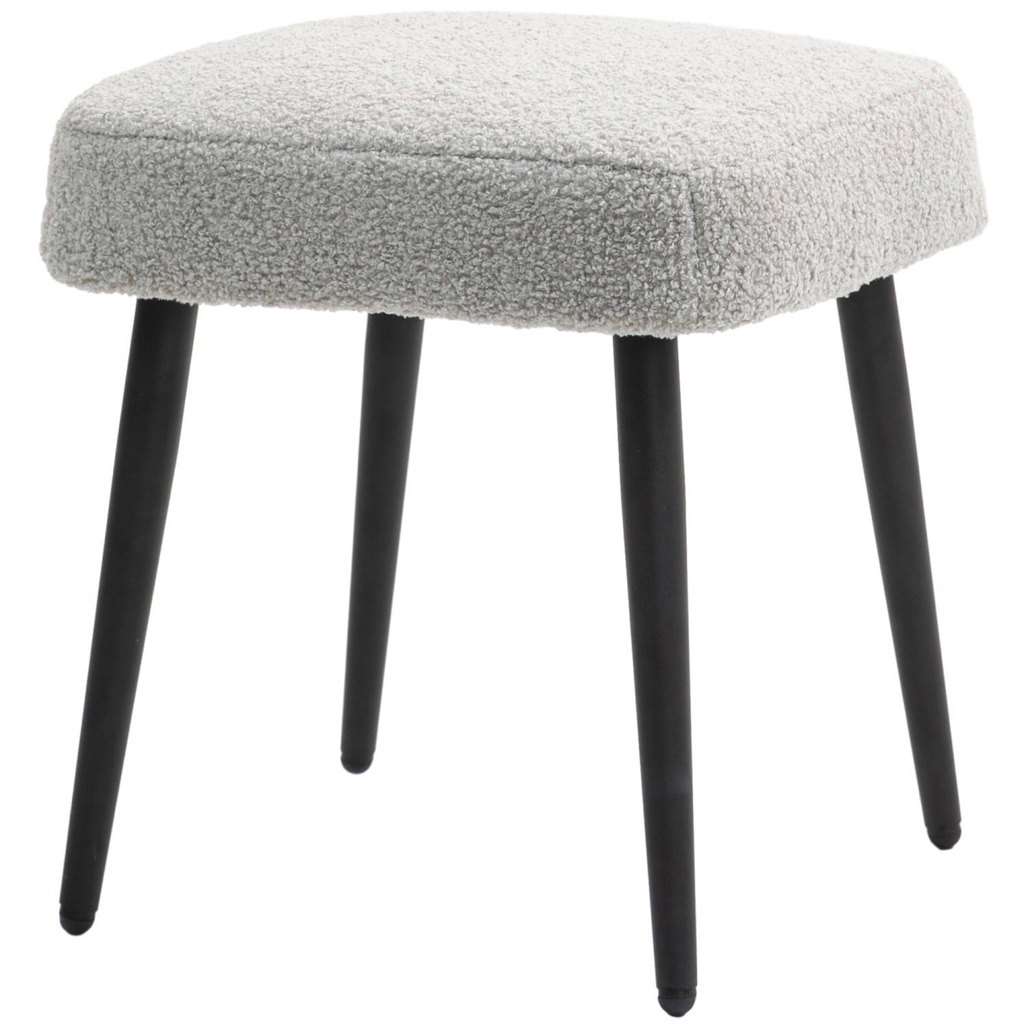 HOMCOM Fußhocker mit Kaschmir-Optik Stahlbeine Hellgrau 42 x 42 x 47 cm HOMCOM Fußhocker mit Kaschmir-Optik Stahlbeine Hellgrau 42 x 42 x 47 cm von HOMCOM