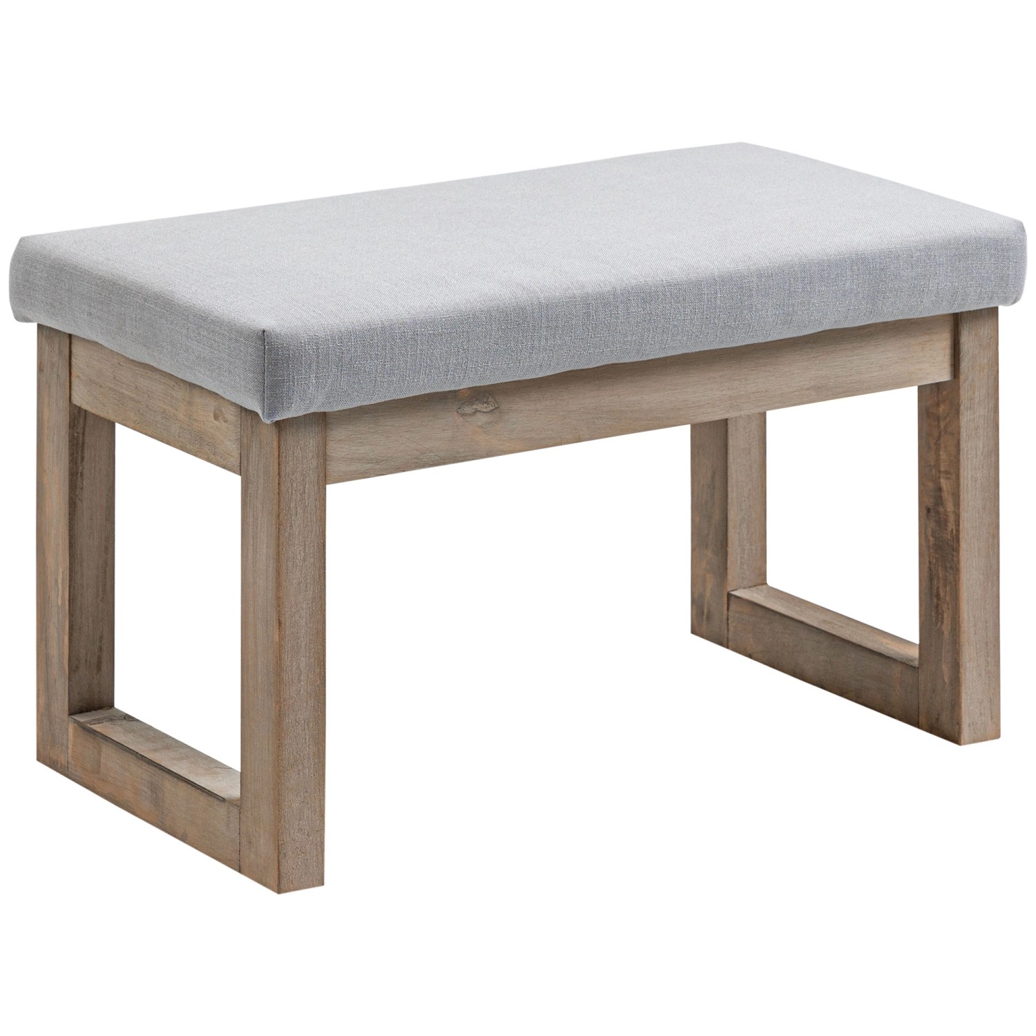 HOMCOM Fußhocker mit Leinenoptik Holzbeine für Wohnzimmer Grau 68 x 38 x 42 cm HOMCOM Fußhocker mit Leinenoptik Holzbeine für Wohnzimmer Grau 68 x 38 x 42 cm von HOMCOM