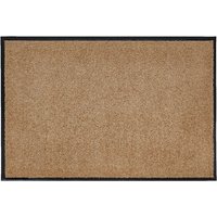 HOMCOM Fußmatte waschbar Gummiumrandung rutschfest Beige 120 x 90 x 0,7 cm von HOMCOM