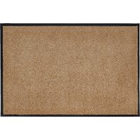 HOMCOM Fußmatte waschbar Gummiumrandung rutschfest Beige 90 x 60 x 0,7 cm von HOMCOM