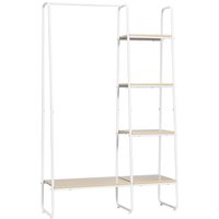 HOMCOM Gaderobenständer Kleiderständer mit 1 Kleiderstange 5 Ablagen Standgarderobe für Schlafzimmer Flur Eingangsbereich Natur+Weiß 101 x 39 x 160 cm Aosom HOMCOM Gaderobenständer Kleiderständer mit 1 Kleiderstange 5 Ablagen Standgarderobe für Schlafzimmer Flur Eingangsbereich Natur+Weiß 101 x 39 x 160 cm Aosom von HOMCOM