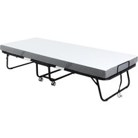 HOMCOM Gästebett Klappbett  mit Rollen, Stahl+Schaumstoff, Weiß+Schwarz, 200x75x42,5cm  Aosom von HOMCOM