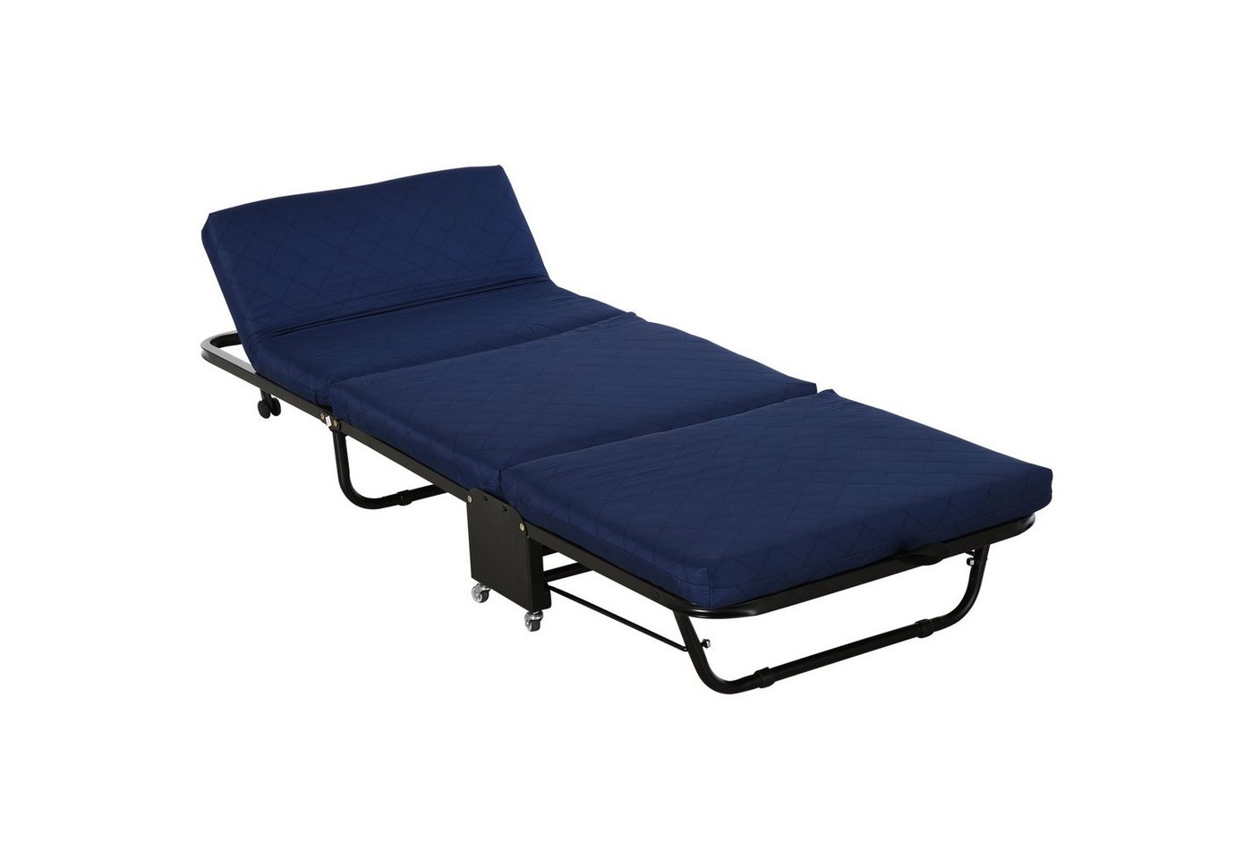 HOMCOM Gästebett 2-in-1 Klappbett mit Rollen, Verstellbare Kopfteilhöhe, klappbar (Stahl+Schaumstoff, 1-St., Blau) 184 x 65 x 26 cm HOMCOM Gästebett 2-in-1 Klappbett mit Rollen, Verstellbare Kopfteilhöhe, klappbar (Stahl+Schaumstoff, 1-St., Blau) 184 x 65 x 26 cm von HOMCOM