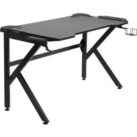 HOMCOM Gaming-Schreibtisch Gamer-Schreibtisch Computertisch mit Kopfhörerhalter Getränkehalter Kabeldurchführungen inklusive Metall MDF Textur Karbonfaser Schwarz Aosom HOMCOM Gaming-Schreibtisch Gamer-Schreibtisch Computertisch mit Kopfhörerhalter Getränkehalter Kabeldurchführungen inklusive Metall MDF Textur Karbonfaser Schwarz Aosom von HOMCOM