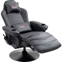 HOMCOM Gaming Stuhl mit Massage, 360° Drehbar, 6 Massagepunkte, Fußstütze, abnehmbare Kopfstütze, Kunstleder, 79,5 x 82,5 x 111,5cm, Schwarz Aosom HOMCOM Gaming Stuhl mit Massage, 360° Drehbar, 6 Massagepunkte, Fußstütze, abnehmbare Kopfstütze, Kunstleder, 79,5 x 82,5 x 111,5cm, Schwarz Aosom von HOMCOM