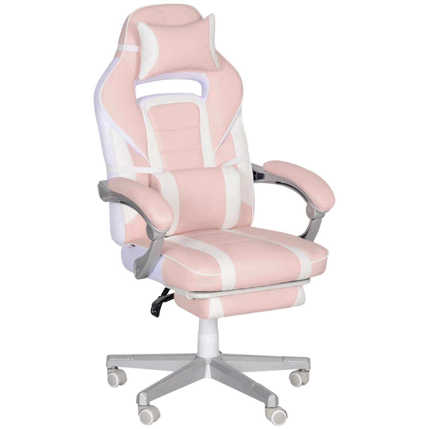 HOMCOM Gamingstuhl Kunstleder Rosa 63L x 63B x 115,5-123H cm HOMCOM Gamingstuhl Kunstleder Rosa 63L x 63B x 115,5-123H cm von HOMCOM