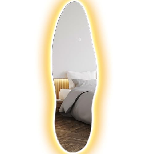 HOMCOM Ganzkörperspiegel mit LED-Leuchten 120x40 cm Rahmenloser Wandspiegel mit 3-Farben-Beleuchtung Memory-Funktion und Smart Touch Transparent Smart Touch HOMCOM Ganzkörperspiegel mit LED-Leuchten 120x40 cm Rahmenloser Wandspiegel mit 3-Farben-Beleuchtung Memory-Funktion und Smart Touch Transparent Smart Touch von HOMCOM