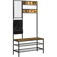 HOMCOM Garderobe braun Spanplatte B/H/L: ca. 40x100x185 cm von HOMCOM
