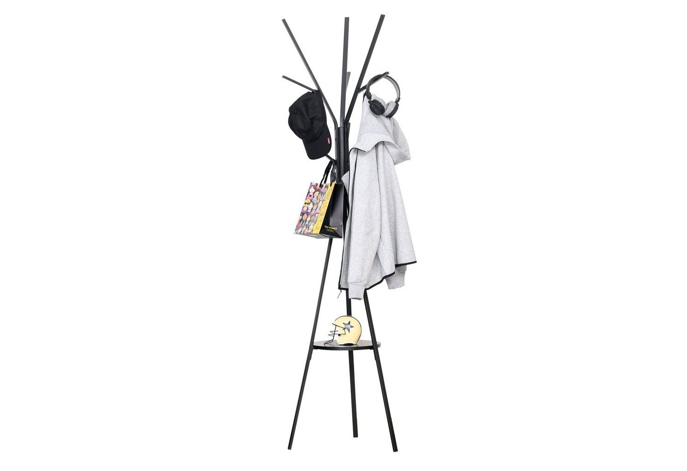 HOMCOM Garderobenständer, (Set, 1 St., Standgarderobe), Kleiderständer Flurgarderobe Metall von HOMCOM