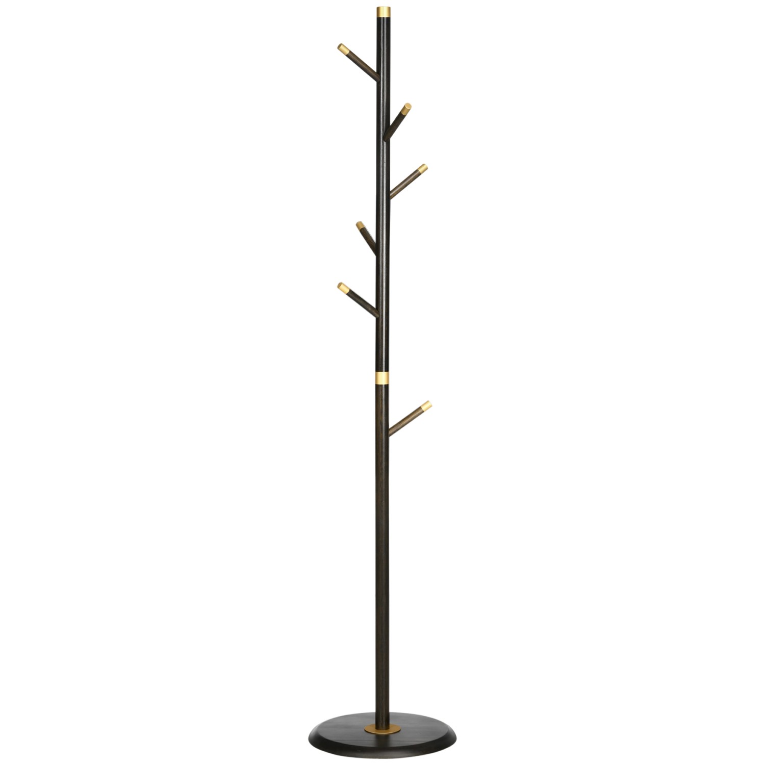 HOMCOM Garderobenständer mit 6 Haken Metall Walnuss 36 x 36 x 180 cm HOMCOM Garderobenständer mit 6 Haken Metall Walnuss 36 x 36 x 180 cm von HOMCOM
