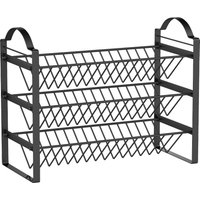 HOMCOM Gewürzregal für die Küche mit 3 Etagen, platzsparendes Gewürzregal mit geneigten Regalen aus Metall, für Möbel und Küchenarbeitsplatte, einfache Montage, Schwarz   Aosom von HOMCOM