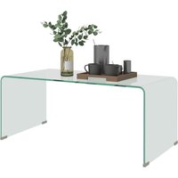 HOMCOM Glastisch Wohnzimmertisch rechteckiges modernes Design aus gehärtetem Glas mit sicheren abgerundeten Kanten 80 x 45 x 35 cm transparent Aosom HOMCOM Glastisch Wohnzimmertisch rechteckiges modernes Design aus gehärtetem Glas mit sicheren abgerundeten Kanten 80 x 45 x 35 cm transparent Aosom von HOMCOM