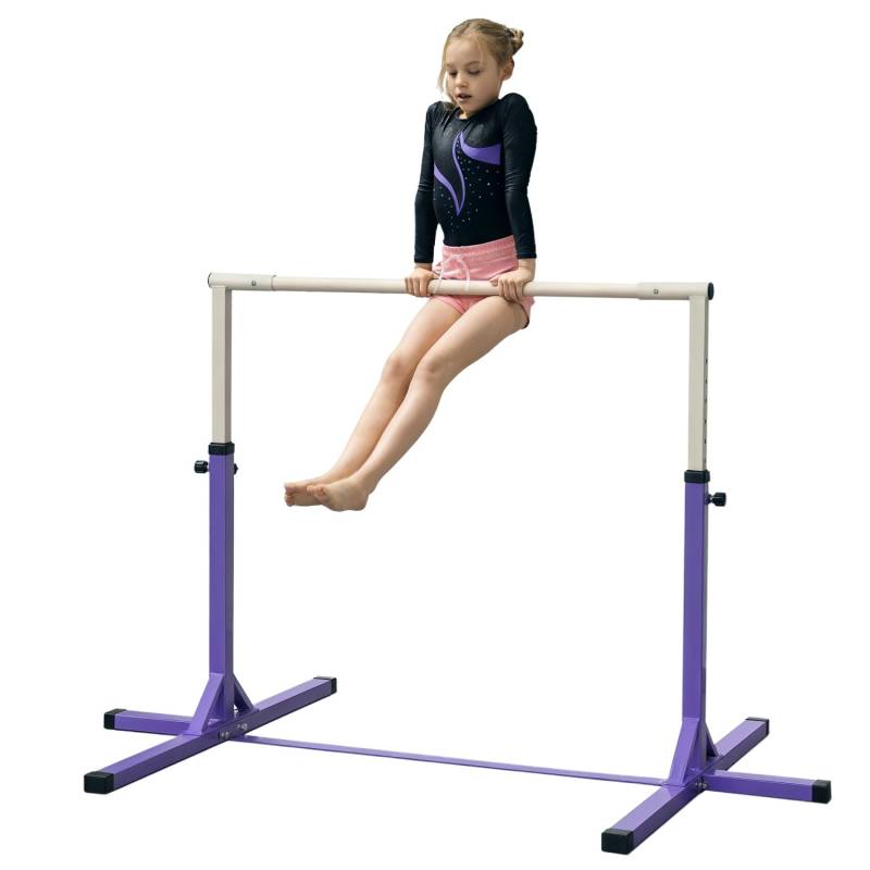 HOMCOM Gymnastik-Turnreck  Stahl Buchenholz Violett 194B x 121T x 92-150H cm HOMCOM Gymnastik-Turnreck  Stahl Buchenholz Violett 194B x 121T x 92-150H cm von HOMCOM