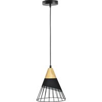 HOMCOM Hängelampe  Deckenlampe mit E27 Sockel, 40W, verstellbare Wohnzimmerleuchte im Industrie Design, Schwarz  Aosom.de von HOMCOM