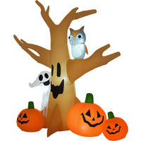 HOMCOM Halloween Aufblasbares Spukgespenst Luftfigur Aufleuchtend Deko 120/ 240 cm (Aufblasbarer Spukbaum)   Aosom von HOMCOM