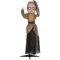 HOMCOM Halloween Dekoration 160 cm Tote Puppen mit Rote Augen, Soundfunktion, Halloween Puppe mit Geräuschaktivierung Horrorpuppe für Geisterhaus Aosom HOMCOM Halloween Dekoration 160 cm Tote Puppen mit Rote Augen, Soundfunktion, Halloween Puppe mit Geräuschaktivierung Horrorpuppe für Geisterhaus Aosom von HOMCOM