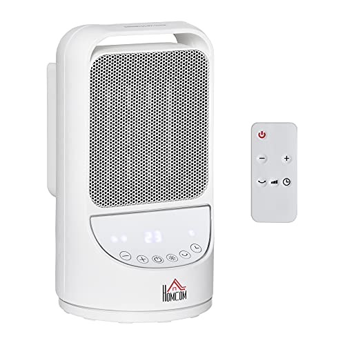 HOMCOM Heizgerät Heizlüfter 750W/1500W Keramik Elektroheizer mit 3 Stufen Warm 12-Stunden-Timer 45° Oszillation Heizer Heizung Wärme PBT Weiß HOMCOM Heizgerät Heizlüfter 750W/1500W Keramik Elektroheizer mit 3 Stufen Warm 12-Stunden-Timer 45° Oszillation Heizer Heizung Wärme PBT Weiß von HOMCOM