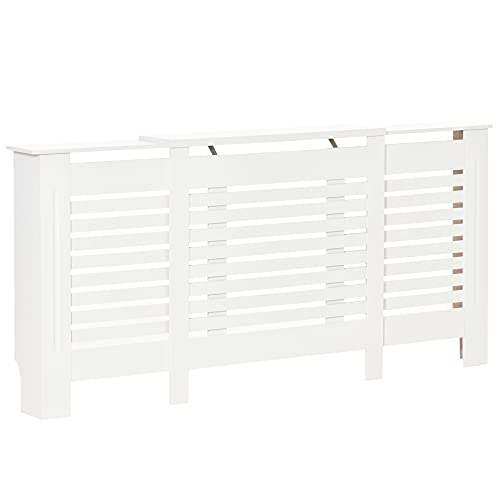 HOMCOM Heizkörperverkleidung Heizkörperabdeckung Heizkörper Radiator Abdeckung Einstellbar MDF Weiß 140-202 x 19 x 82,5 cm HOMCOM Heizkörperverkleidung Heizkörperabdeckung Heizkörper Radiator Abdeckung Einstellbar MDF Weiß 140-202 x 19 x 82,5 cm von HOMCOM