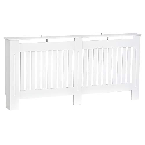 HOMCOM Heizkörperverkleidung Heizkörperabdeckung Heizungsverkleidung Heizkörper Radiator Cover Abdeckung (172x19x81 cm) von HOMCOM