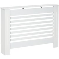 HOMCOM Heizkörperverkleidung Heizkörperabdeckung Heizungsverkleidung Heizkörper Radiator Cover Abdeckung MDF Weiß 112 x 19 x 81 cm   Aosom von HOMCOM
