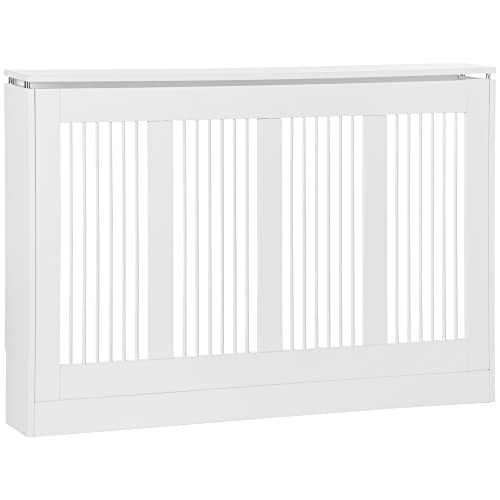 HOMCOM Heizkörperverkleidung Heizungsabdeckung Heizkörper Radiator Abdeckung 120 x 18 x 84 cm Heizkörper Abdeckung für Schlafzimmer Wohnzimmer Weiß HOMCOM Heizkörperverkleidung Heizungsabdeckung Heizkörper Radiator Abdeckung 120 x 18 x 84 cm Heizkörper Abdeckung für Schlafzimmer Wohnzimmer Weiß von HOMCOM