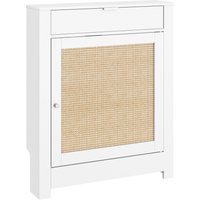 HOMCOM Heizkörperverkleidung mit Klapptür und Rattan, Heizkörperabdeckung aus MDF, 78x19x95,5 cm, Abdeckung für Heizkörper, Fach, Boho-Design, für Wohnzimmer, Schlafzimmer, Weiß Aosom HOMCOM Heizkörperverkleidung mit Klapptür und Rattan, Heizkörperabdeckung aus MDF, 78x19x95,5 cm, Abdeckung für Heizkörper, Fach, Boho-Design, für Wohnzimmer, Schlafzimmer, Weiß Aosom von HOMCOM