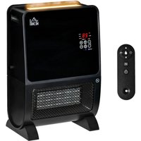 HOMCOM Heizlüfter 820-280V90 schwarz Edelstahl Polypropylen Kunststoff B/H/L: ca. 21x33x49,5 cm ca. 2000 W von HOMCOM