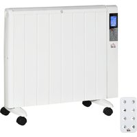 HOMCOM Heizlüfter 820-336V90WT weiß Polypropylen Edelstahl Aluminium B/H/L: ca. 7,5x75x58,5 cm ca. 2000 W von HOMCOM