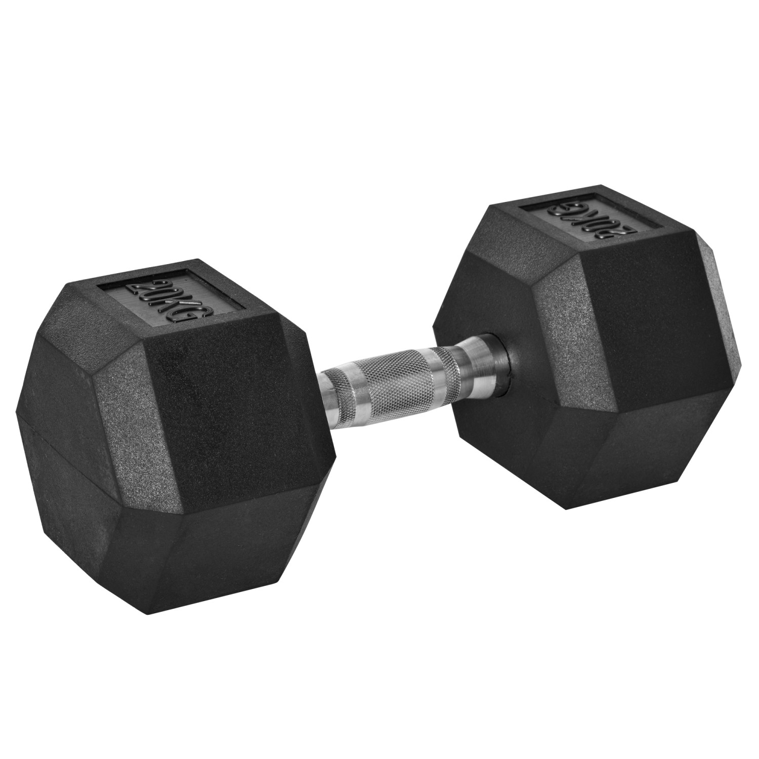 HOMCOM Hexagon Gummi-Hantel Griff Gerändelt Gewichte Metall Gummi Schwarz 1x20Kg HOMCOM Hexagon Gummi-Hantel Griff Gerändelt Gewichte Metall Gummi Schwarz 1x20Kg von HOMCOM